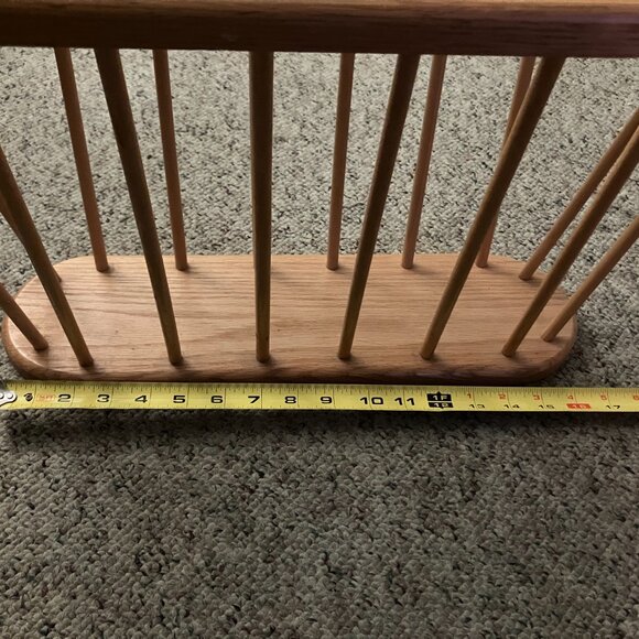 Vintage Dolphin Spindle MAGAZINE HOLDER -Natural 21.5" X 9" X 12" - Picture 6 of 7